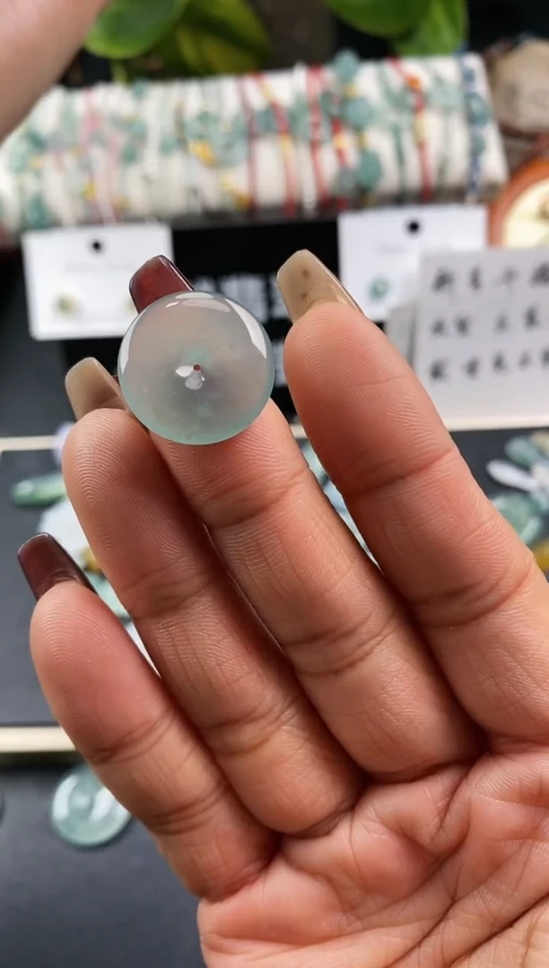 【闪购商品】翡翠裸石99平安扣~默认裸石发货