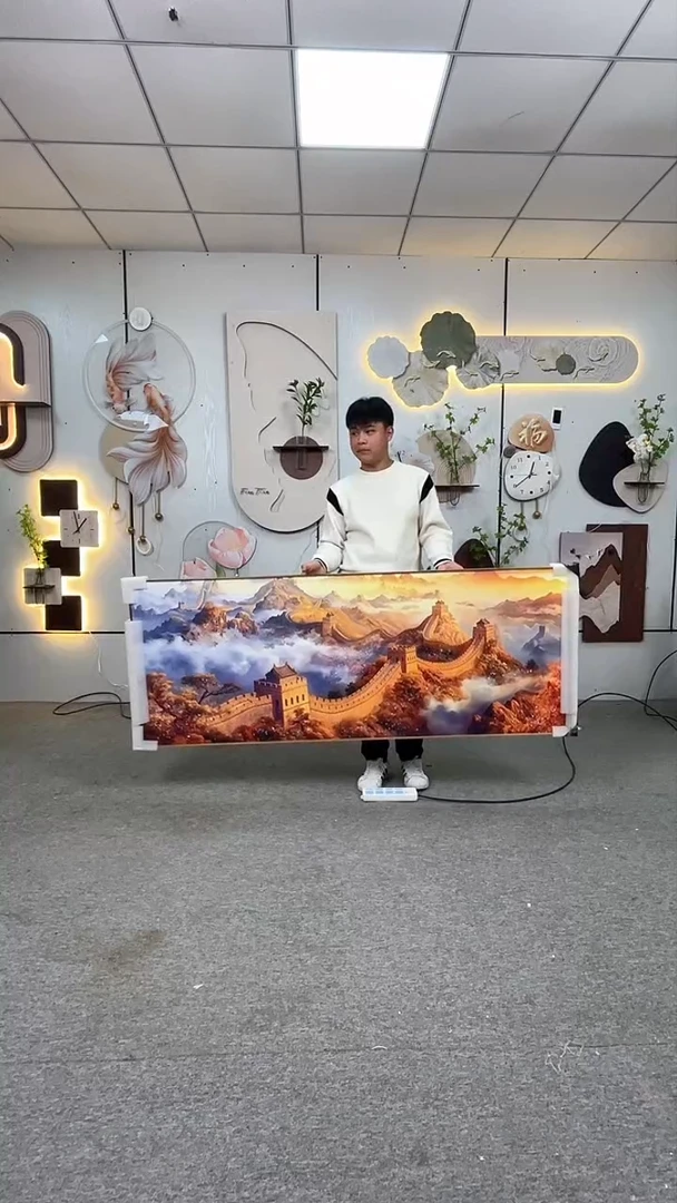 横款腾彩工艺装饰画定制70*180