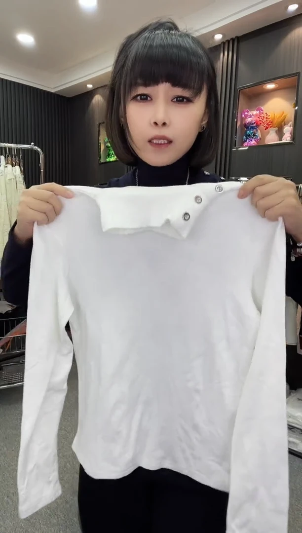 6950高领衫白色--小