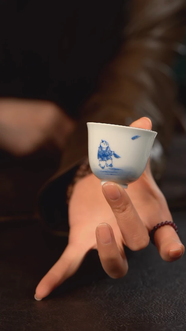 【闪购商品】杯聚澜堂童子采茶小闻香杯B