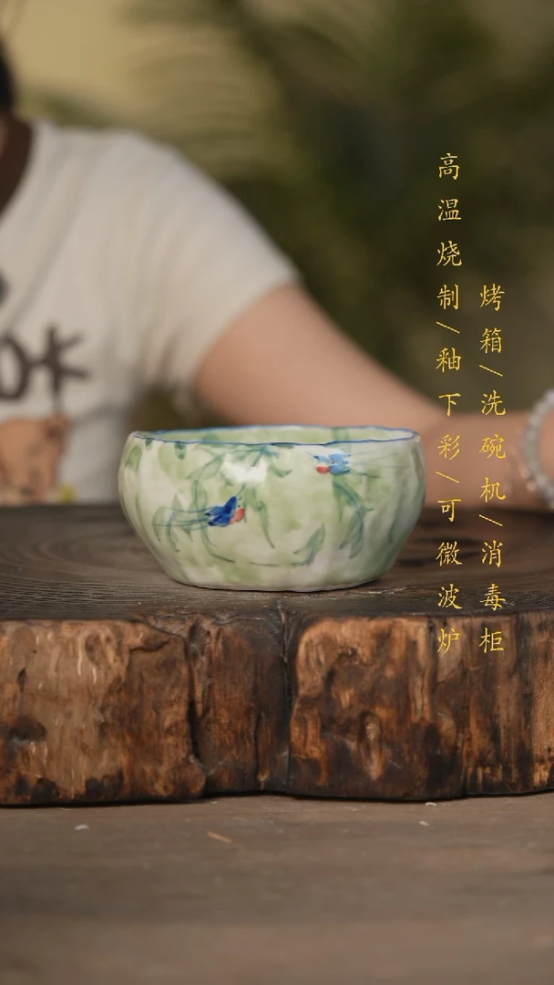 瓷片景德镇高温釉下彩可微波烤箱洗碗机