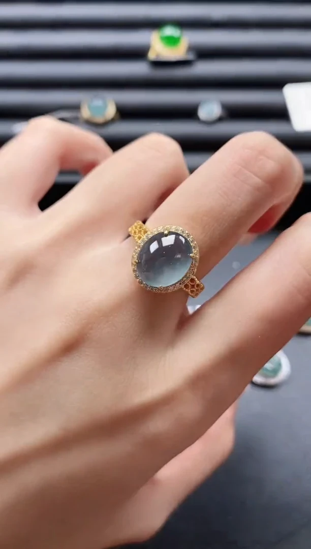 【闪购商品】翡翠戒指银S925镶嵌51151