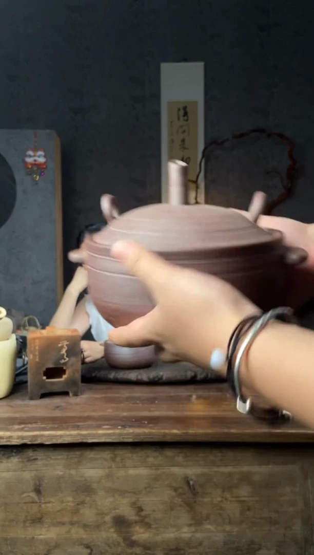 小*潮州全手工原矿砂铫壶拉拉砂锅两个