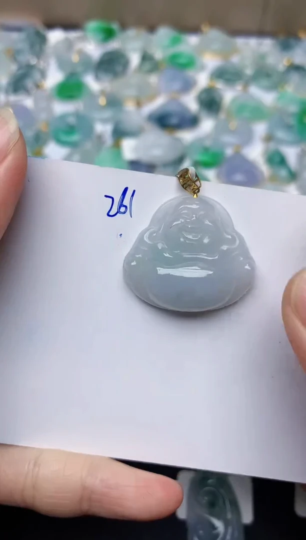 【闪购商品】翡翠颈饰18K金镶嵌天然翡翠A货