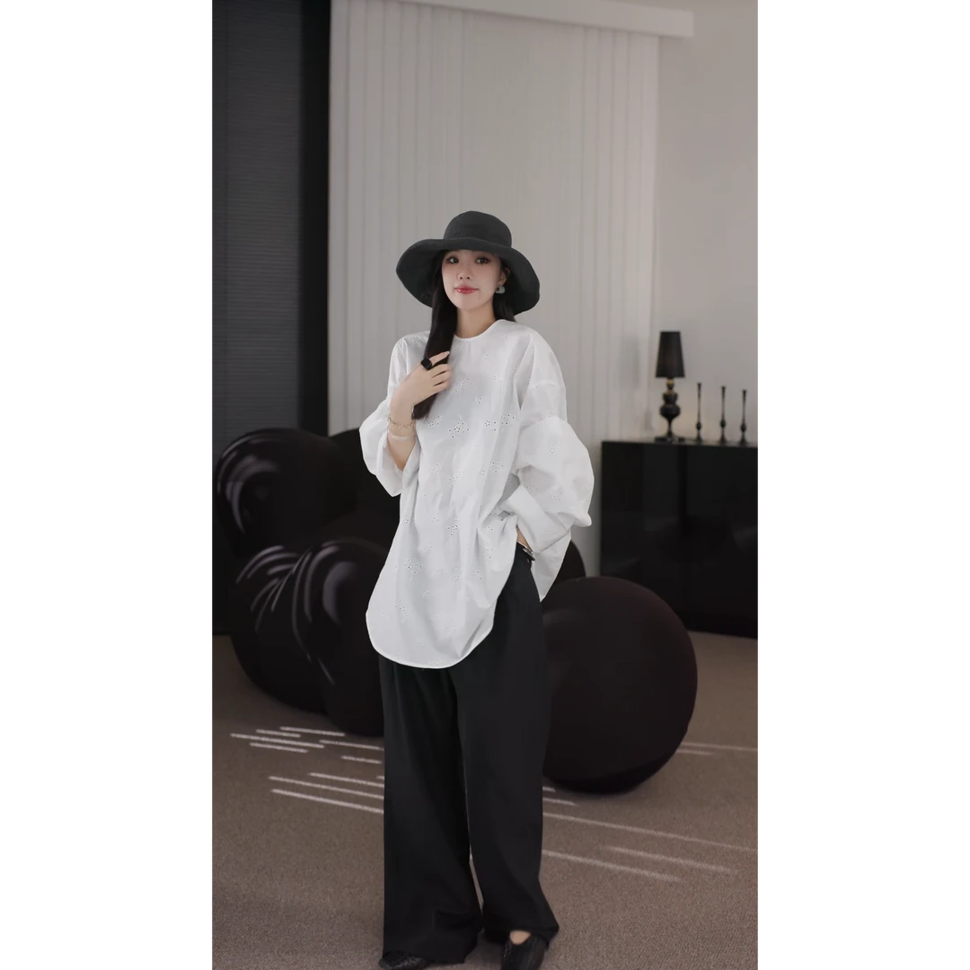 卢尚原创手工刺绣扩版衬衣250331