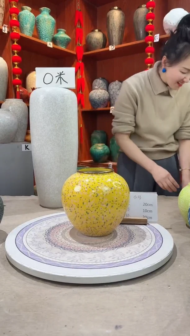 【闪购商品】瓶柠檬黄 小号 陶瓷花瓶 无花 微瑕