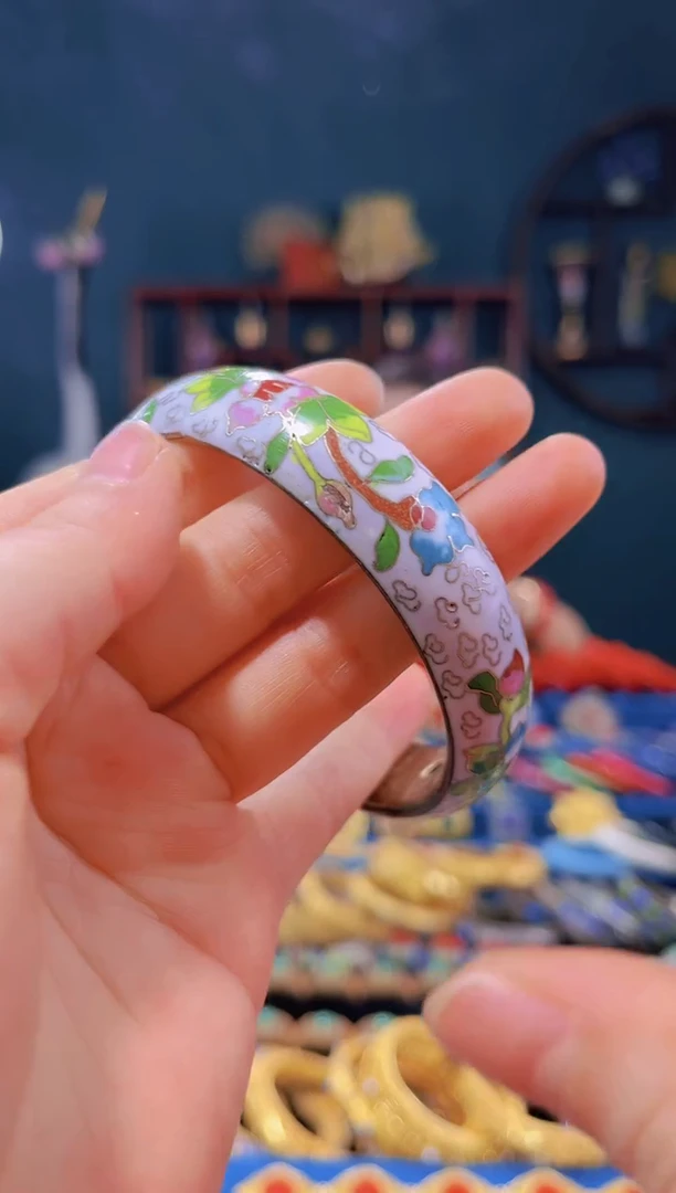 【闪购商品】非遗绝技 景泰蓝手镯 65圈（微瑕）