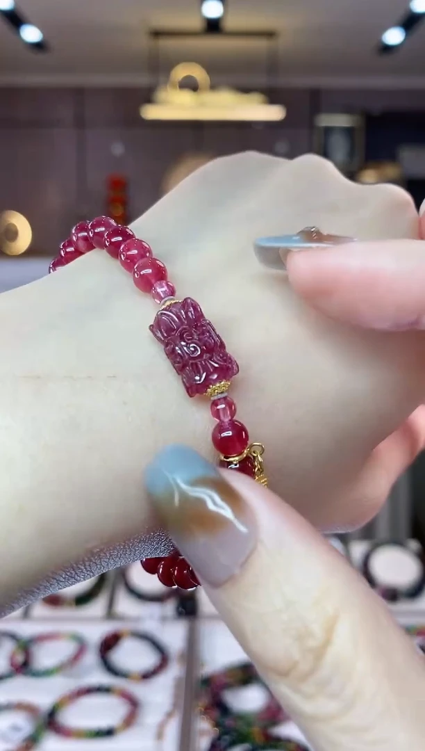 【闪购商品】碧玺单圈手串5mm+未镶嵌一物一证dan