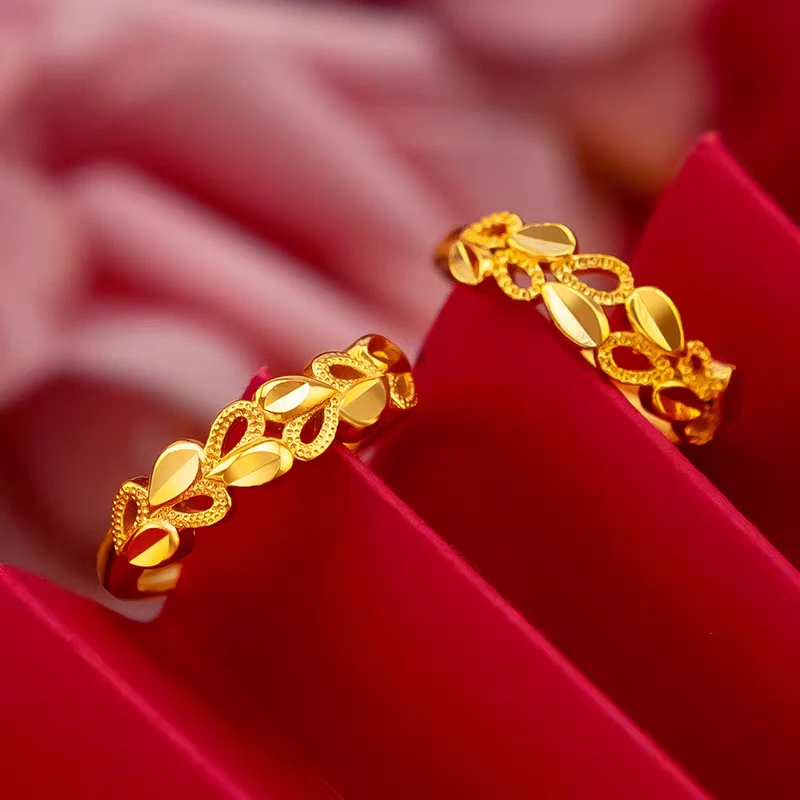 【顺丰/京JD 明天到家】麦穗戒指活口 男女同款70-200斤适戴百搭时尚款饰品可戴漂亮铜合金A