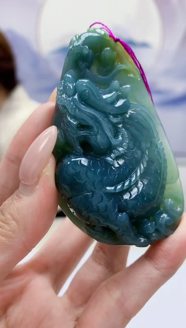 定制翡翠未镶嵌4829MM-毛货挂件71