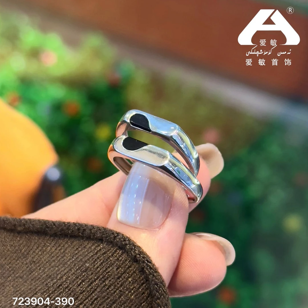 925银莫桑石戒指 爱敏首饰戒指723904