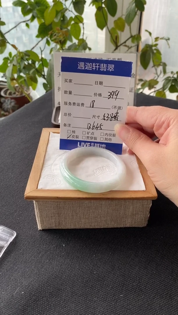 未镶嵌手镯翡翠54贵妃 B645编码