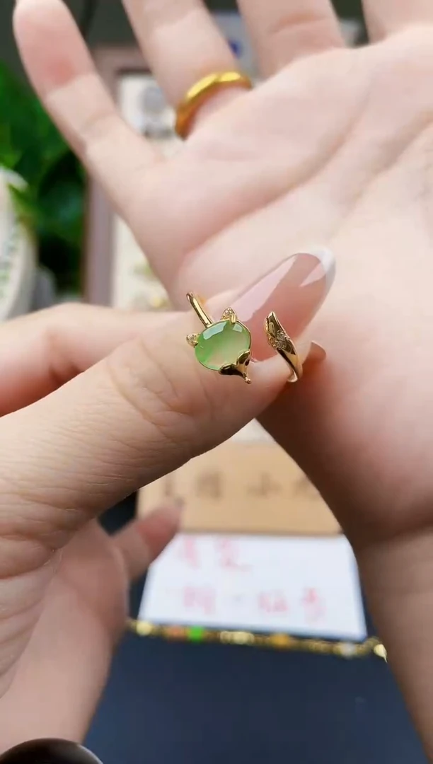 银S925镶嵌戒指翡翠21