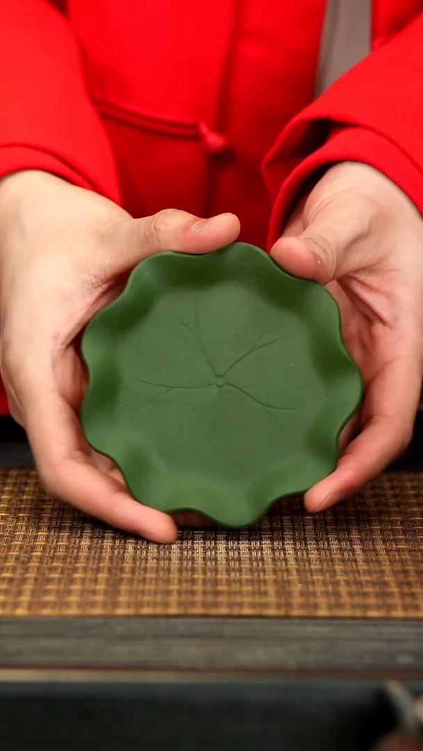 【闪购商品】紫砂茶壶3民国绿 荷叶杯垫