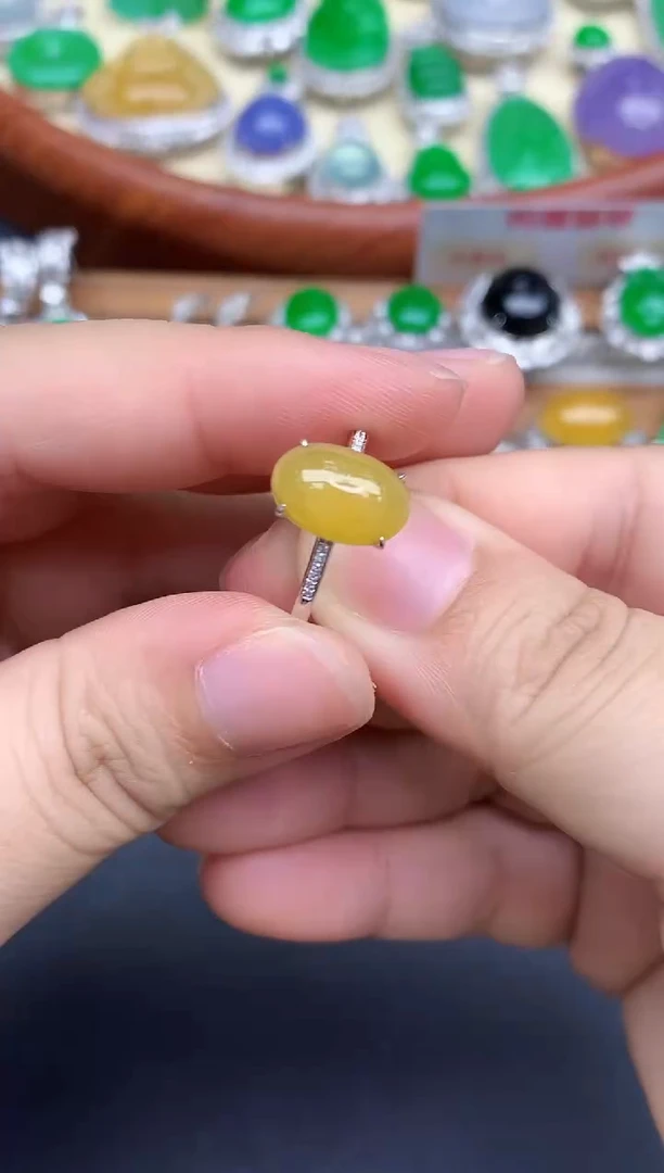 18K金镶嵌戒指翡翠452-中国好珍宝