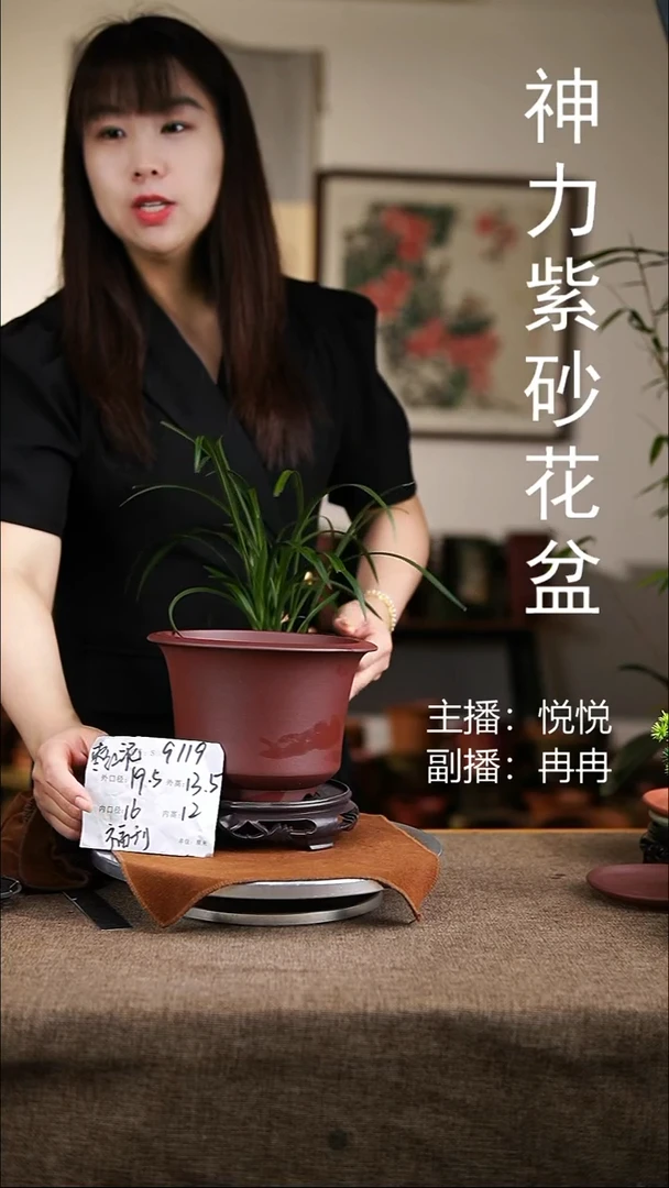 紫砂花盆花卉工艺9119+s