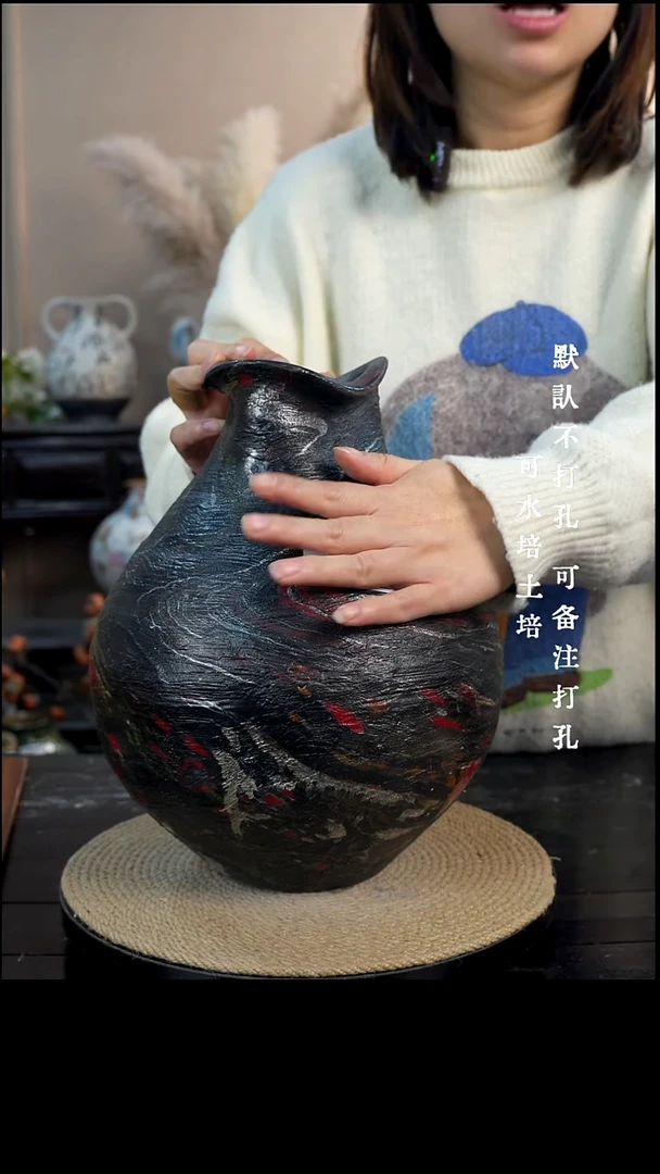 摆件陶瓷青**马619景德镇高档陶瓷花瓶