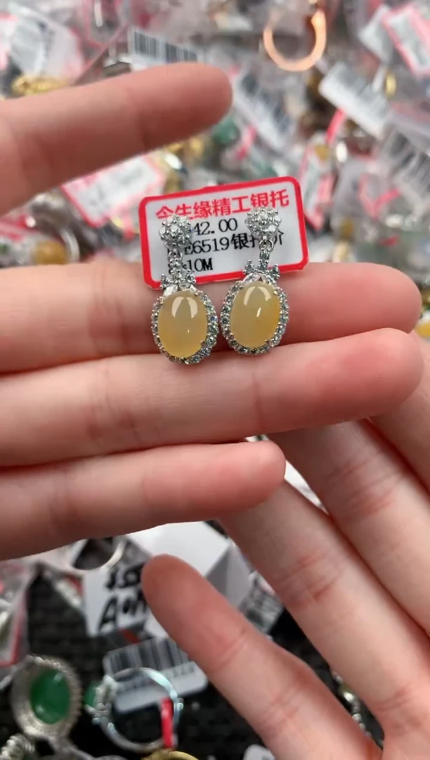 银S925镶嵌戒指翡翠222----6