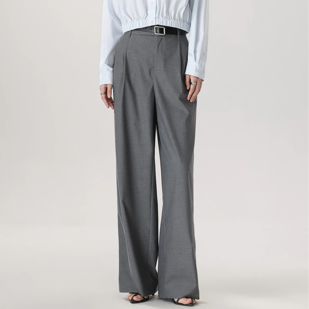 ZENZAM正在原创设计小众简约设计师通勤高腰西裤长裤阔腿裤休闲裤