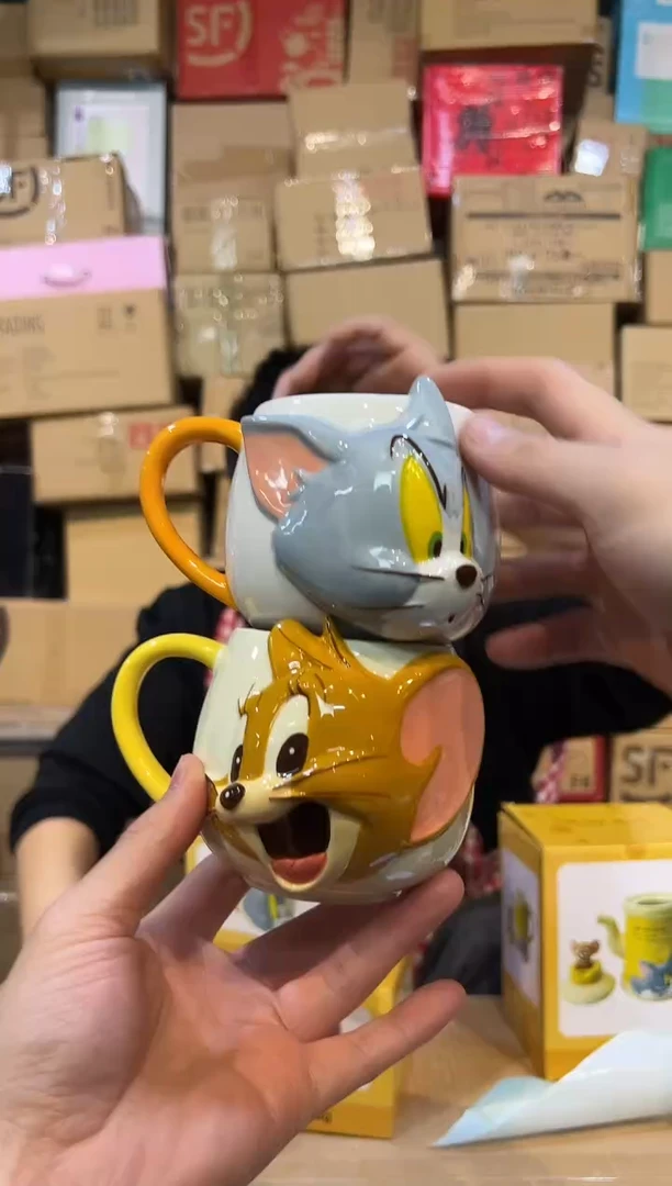 【闪购商品】杯原盒立体杰瑞汤姆马克杯