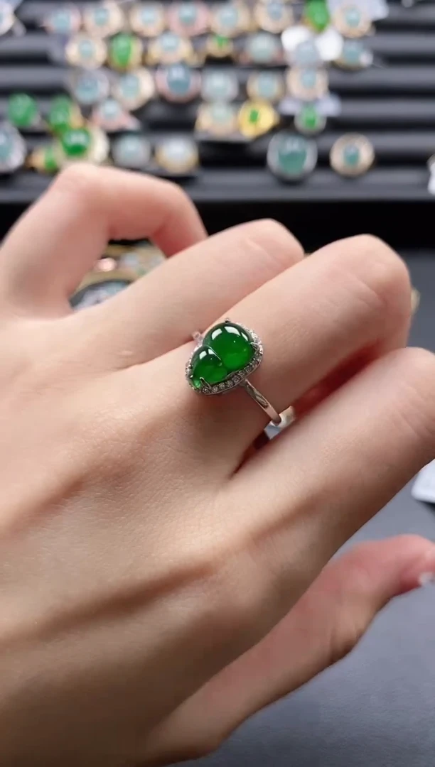 【闪购商品】翡翠戒指银S925镶嵌51511