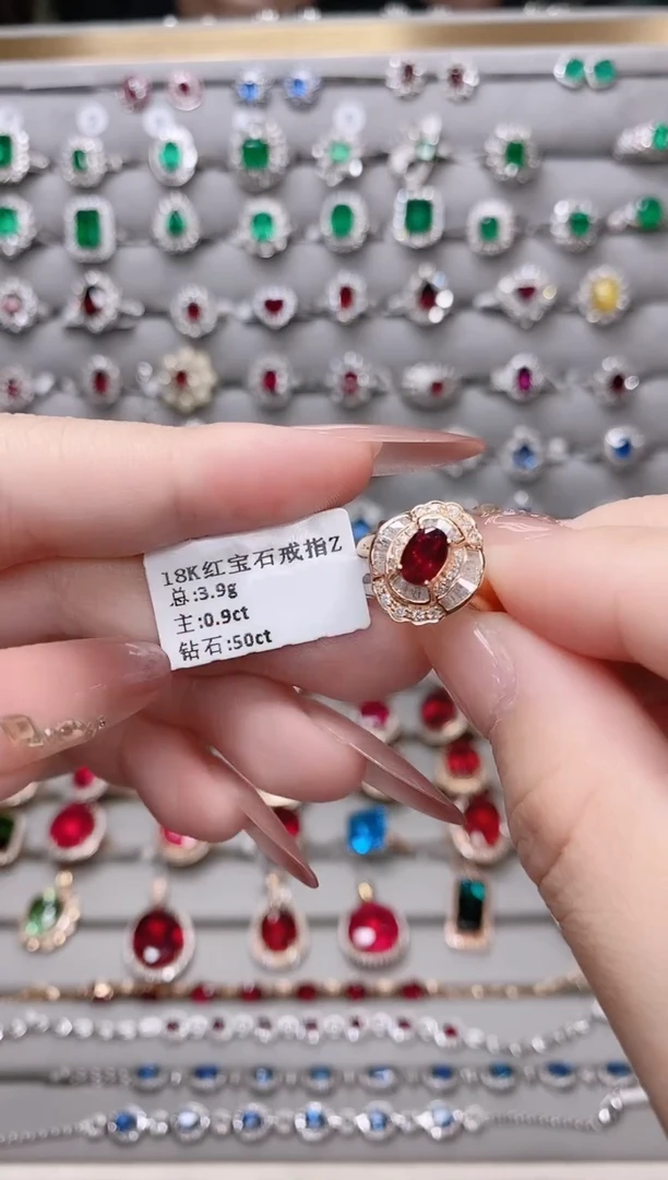 【闪购商品】红宝石18K金戒指18K金镶嵌1