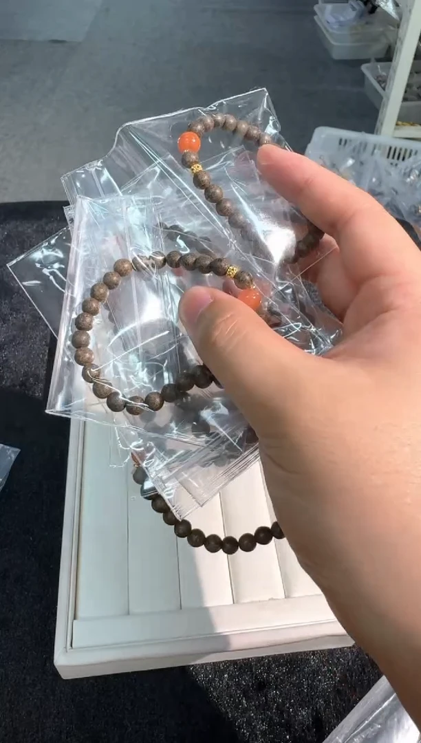 水晶手链未镶嵌L033木头设计款