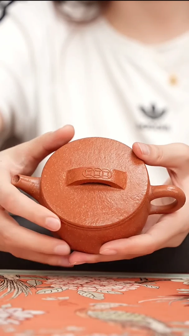 茶壶紫砂陈春芬手磨粗砂降坡泥三财汉瓦200c