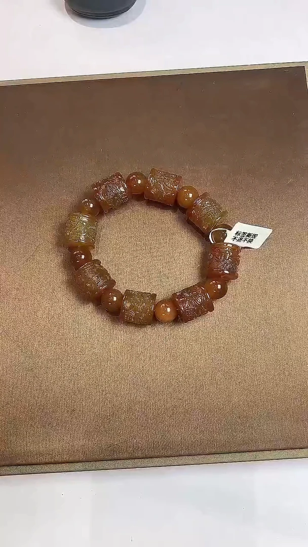 未镶嵌蛇纹石玉手串多样性发货其中发一