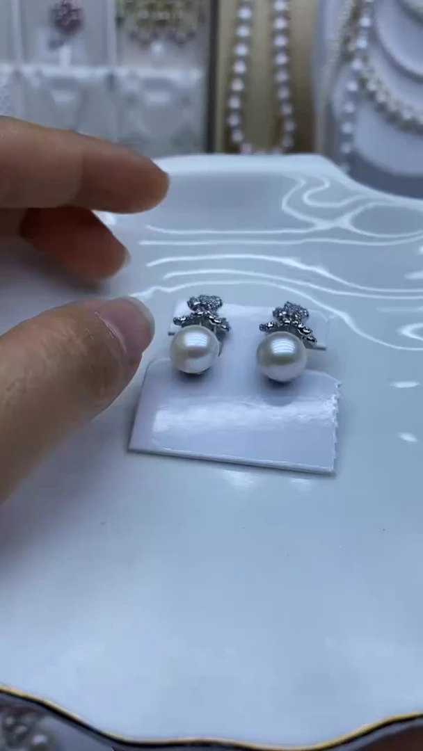 未镶嵌耳饰淡水珍珠耳钉多样性发其一