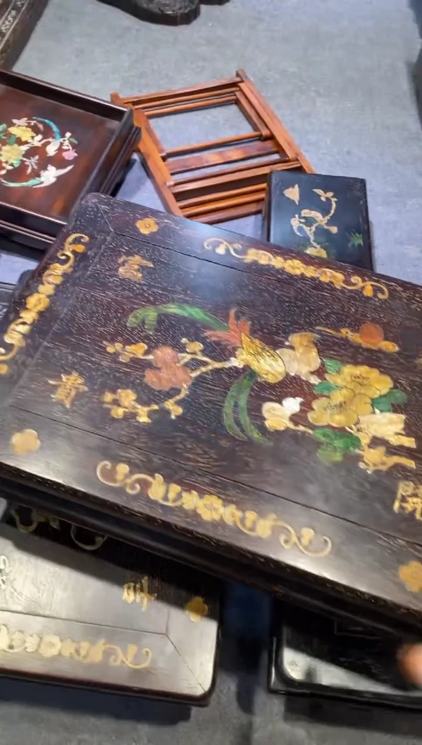 木紫檀拆件雕刻板以直播间实物为准微瑕老物件