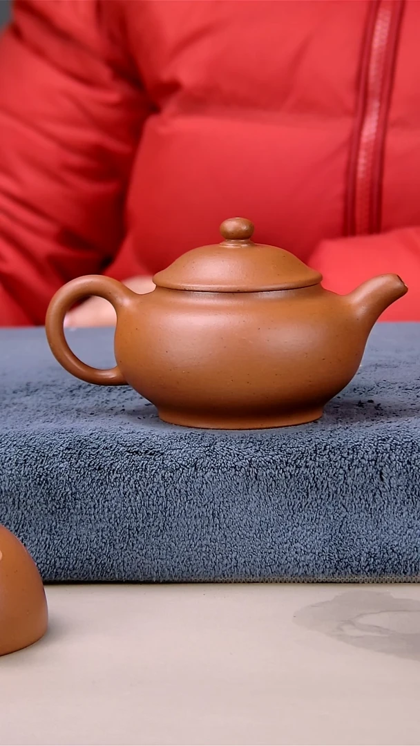 【闪购商品】紫砂茶壶190小潘壶老红泥