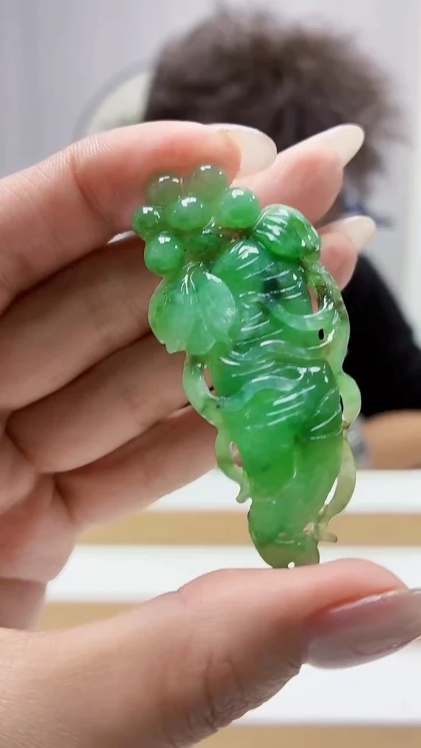 未镶嵌定制翡翠4688MM-毛货挂件113