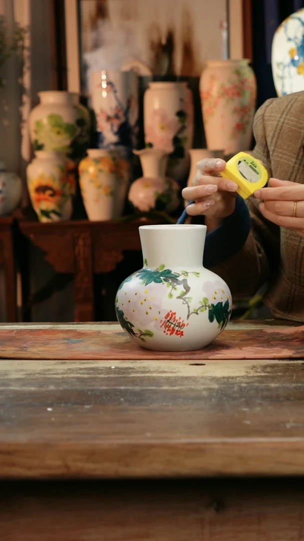 【闪购商品】瓷片景德镇纯手工釉下彩精品花瓶