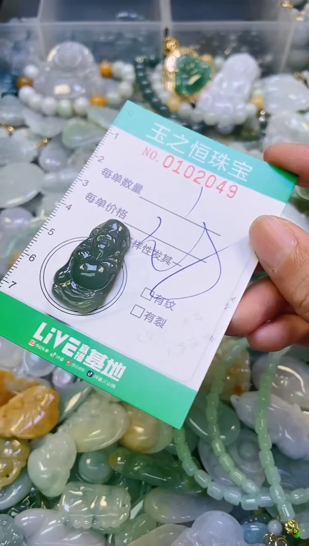 翡翠未镶嵌颈饰闪购0102049