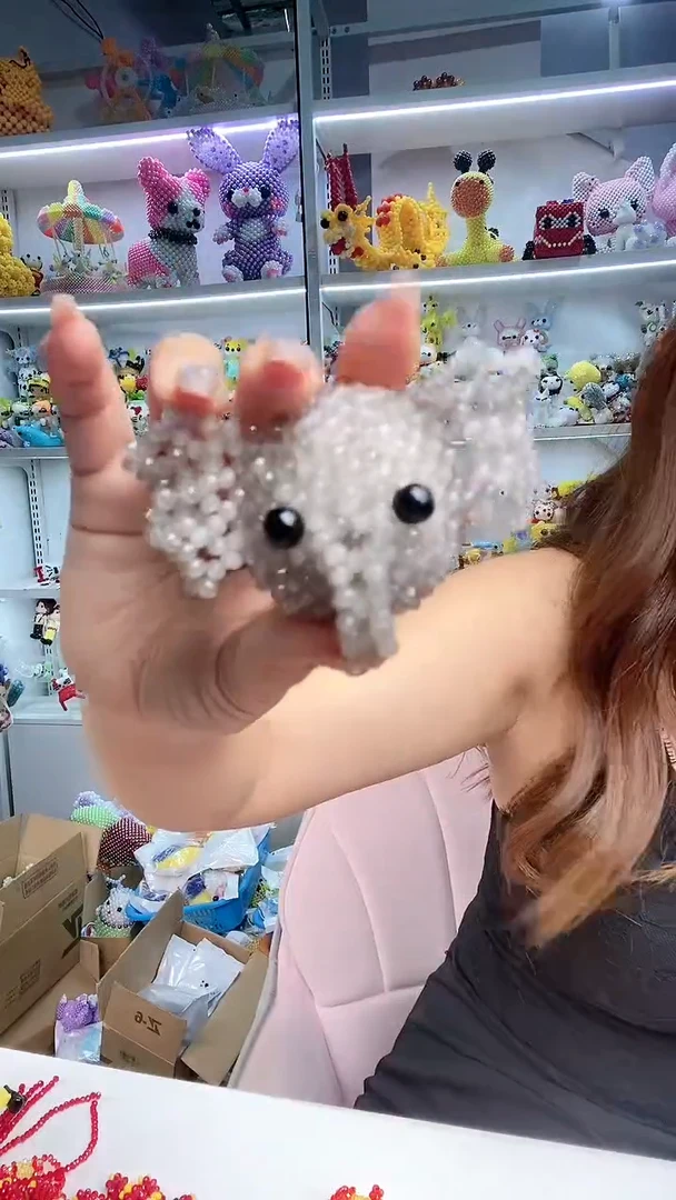 玻璃3113卡4水晶大象冰箱贴材料包1套灰玉