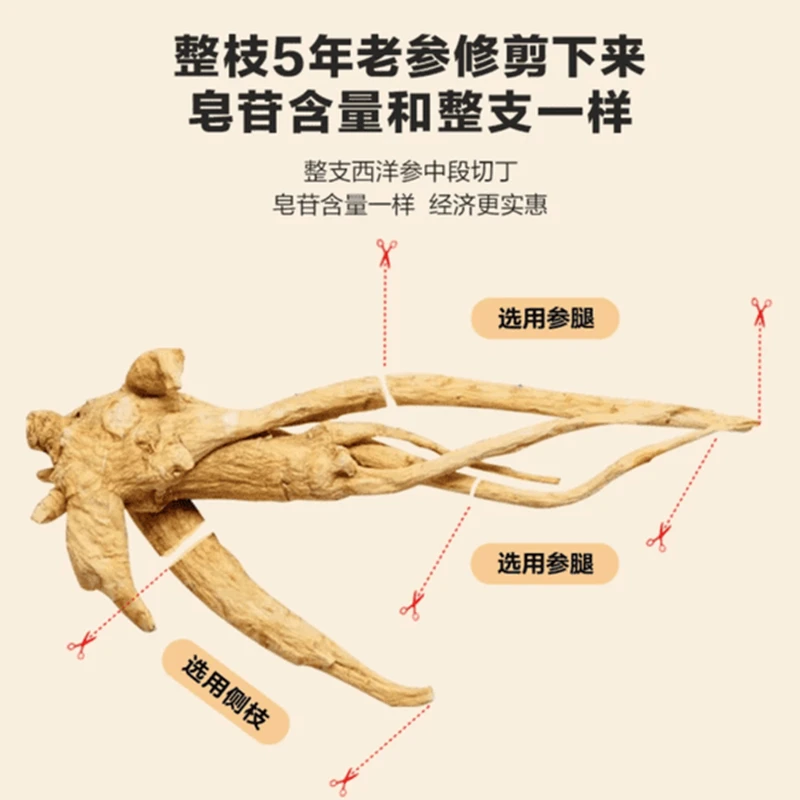 【元气三宝】加拿大西洋参须可广州泡茶煲汤滋补佳品