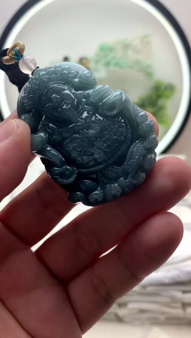 颈饰未镶嵌翡翠财神1