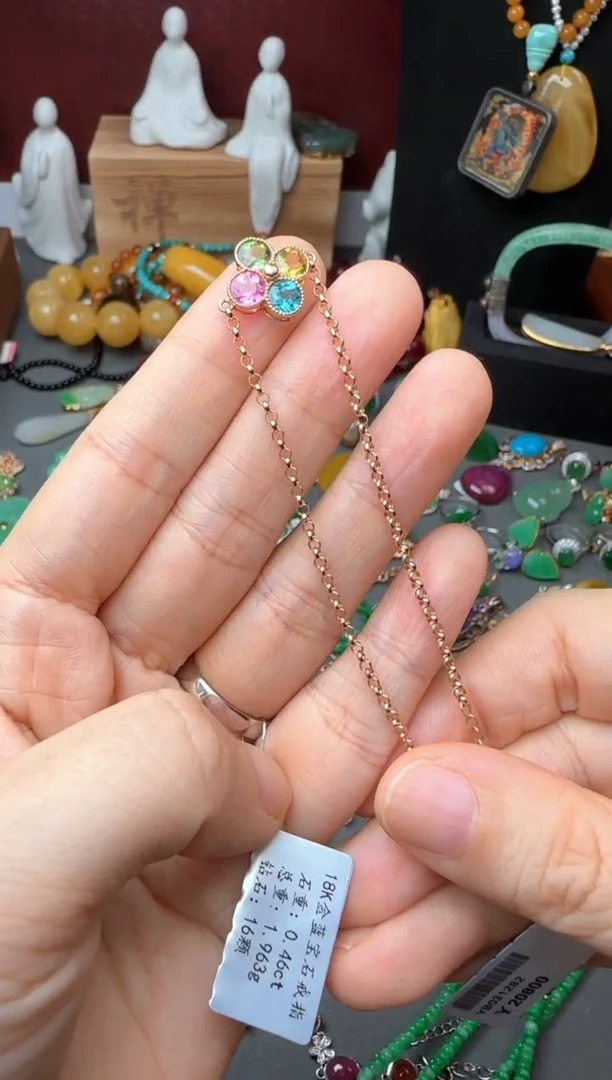 手链18K金镶嵌碧玺闪购商品3980