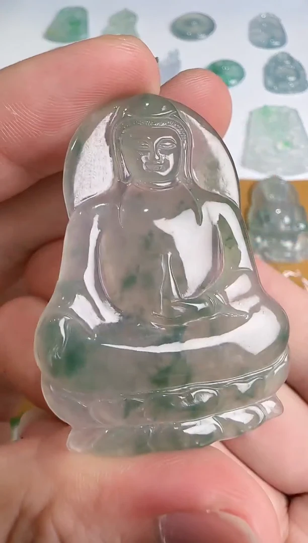 翡翠未镶嵌吊坠(不含链)观音