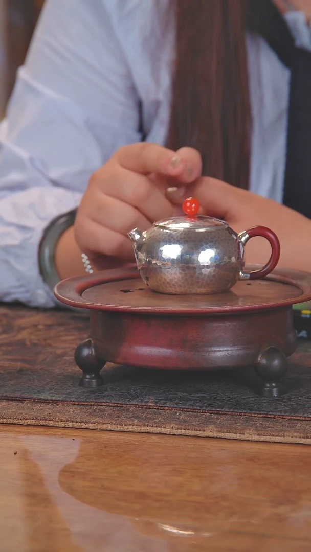 盛唐工坊 足银999 手工泡茶壶