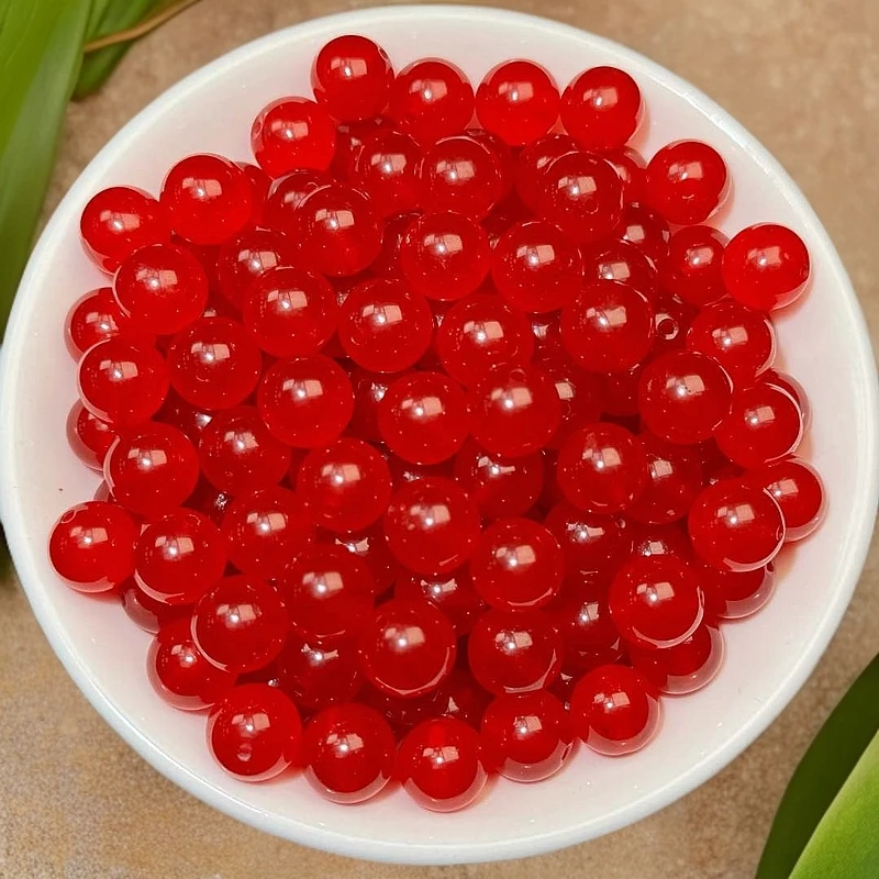 【优品甄选】天然散珠南红鸽血红10mm 30颗 宠2颗（赠弹力绳）D047