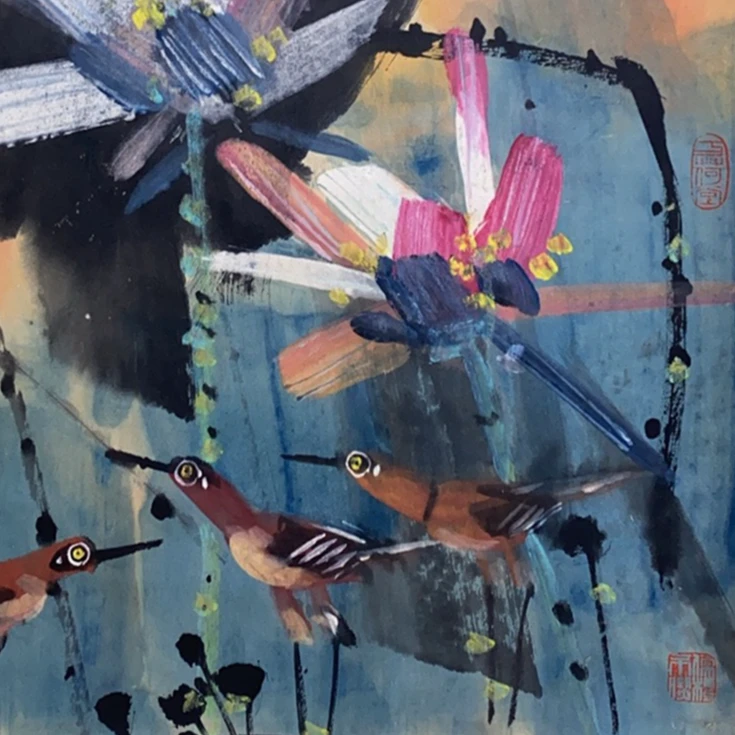 DY12105 花鸟 纸本 48*48