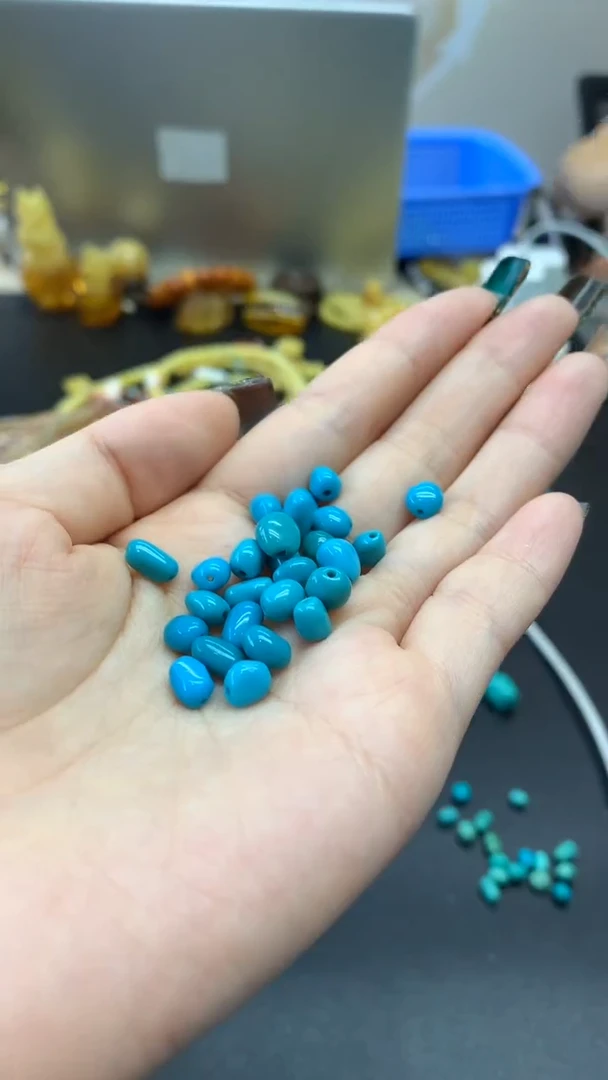 未镶嵌绿松石珠宝奇石1314多样性发其2颗 默认有瑕