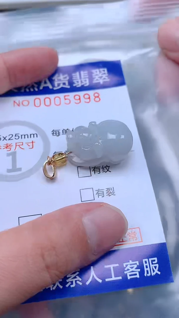 翡翠未镶嵌吊坠(不含链)1