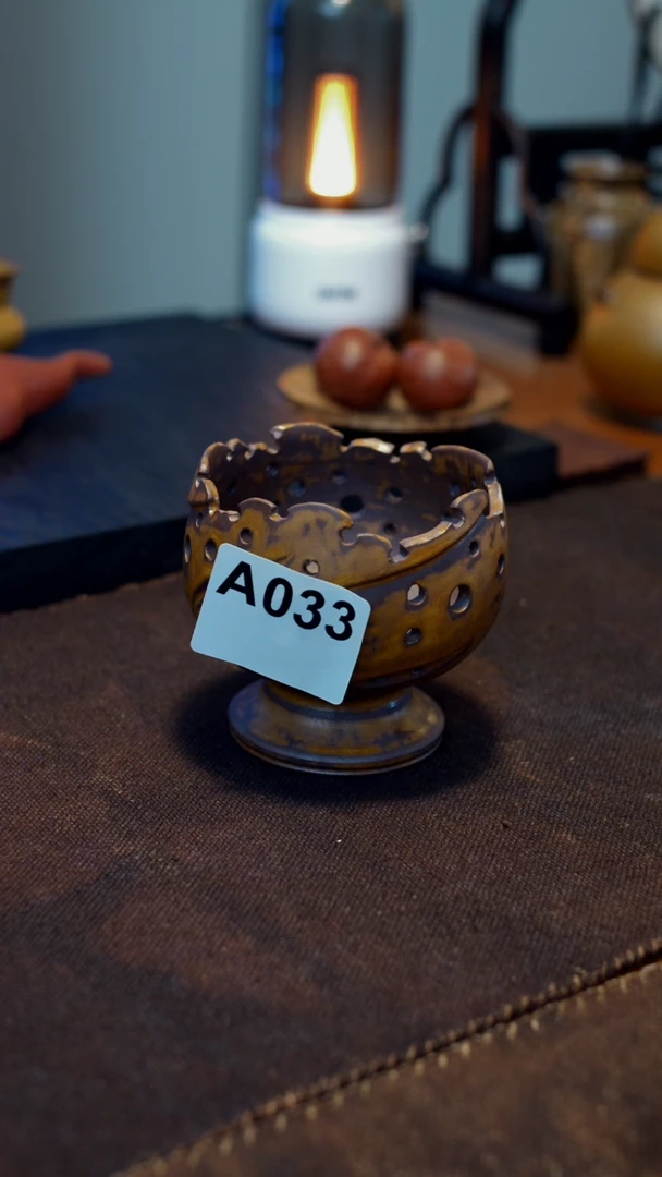 【闪购商品】陶泥手作镂空烛台摆件