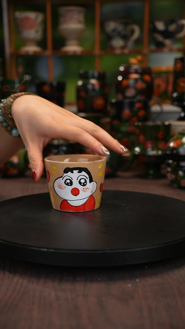 油画    手绘釉下彩微瑕