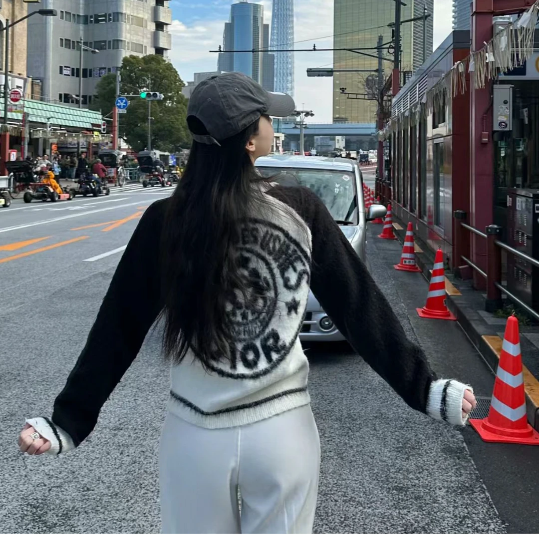 未使用 DIOR/迪奥 撞色字母图案长袖飞行员夹克外套 米黑/36/40