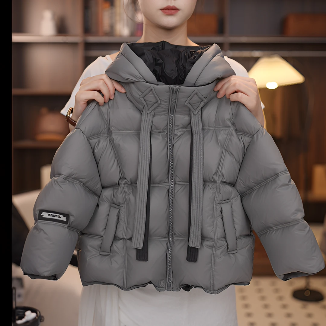 E2025年设计冬款男孩女孩中性白鸭羽绒服反季上新