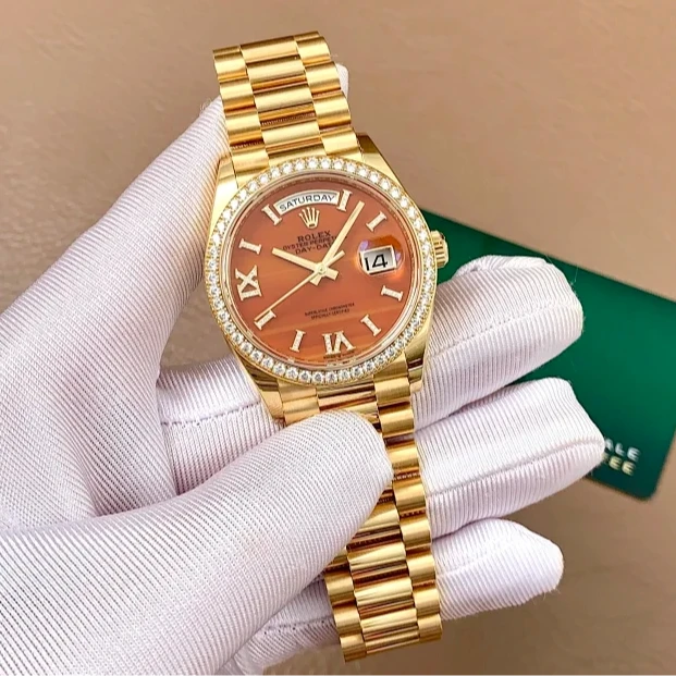 95新 Rolex/劳力士 礼尚往来128348卡24年劳力士红玉髓女表3Q740
